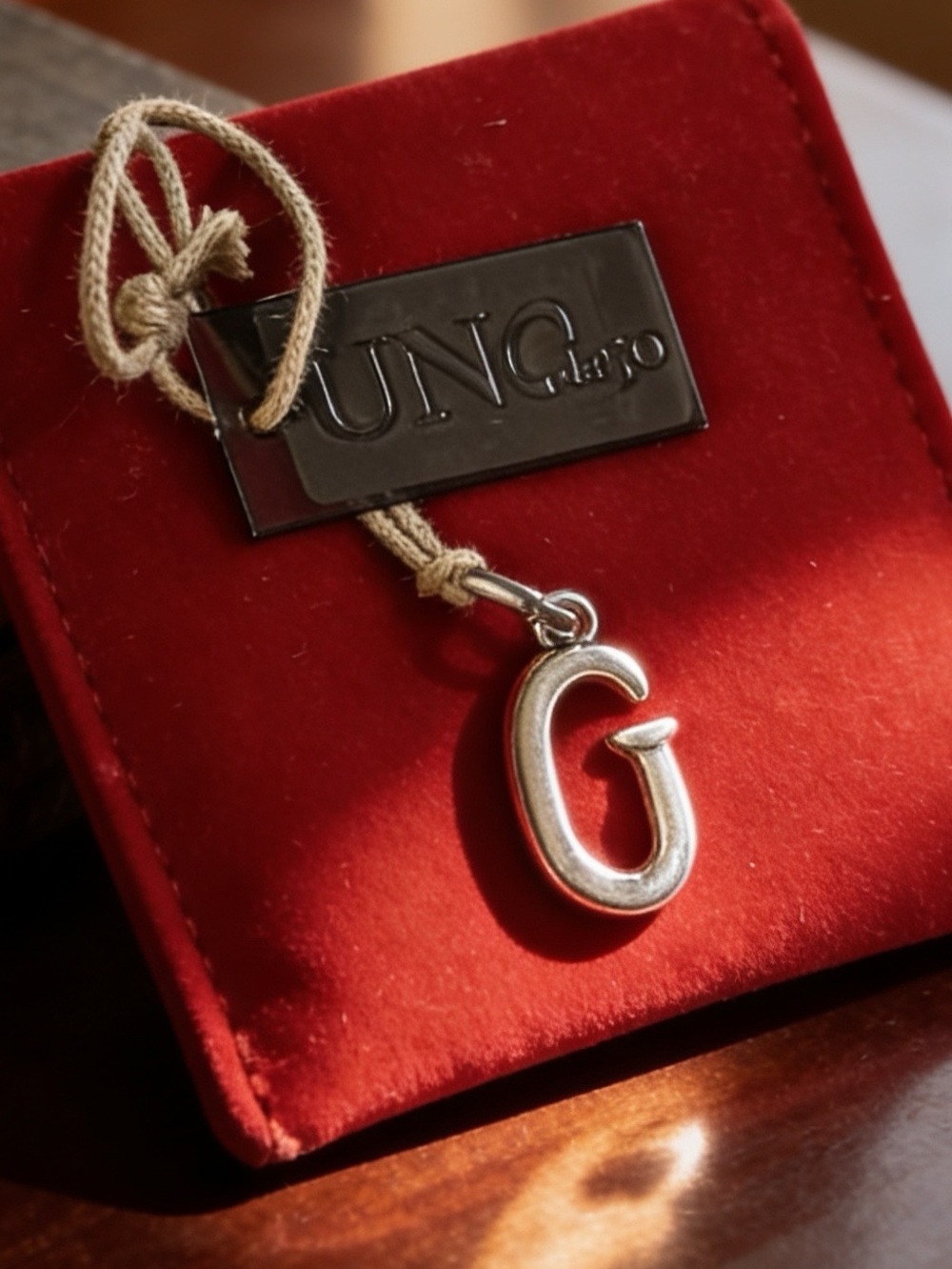 'G' Silver-tone Charm by UNO de 50